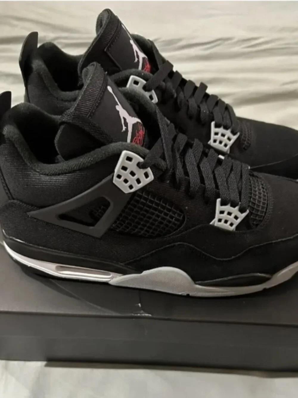 Nike Air Jordan 4 Retro SE Black Canvas Cat Thunder